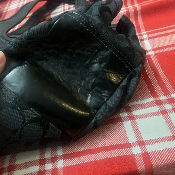 Coach Black Monogram Shoulder Bag - Picture 7 of 9